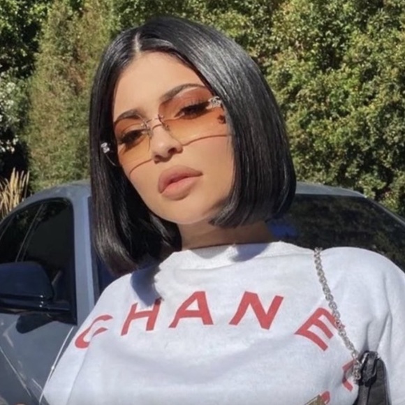 Chanel CC Rhinestone Logo Rimless Sunglasses - Picture 12 of 12